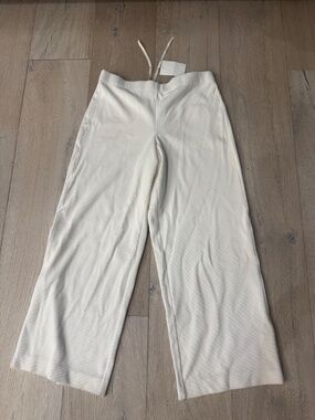 NWT Cos White Ribbed Knit Pants